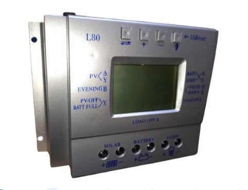 Controlador Solar 80A, PWM-M, 12/24V, Display, Puerto USB, SunYoba L80