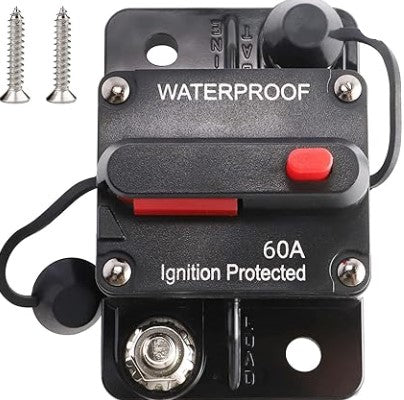 Corta circuito tipo fusible, 60A, 12-24V, con Reset, pequeño