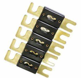 Fusible de hoja, 250A, <=96VDC, tipo ANL, dorado, para fijar con tornillo