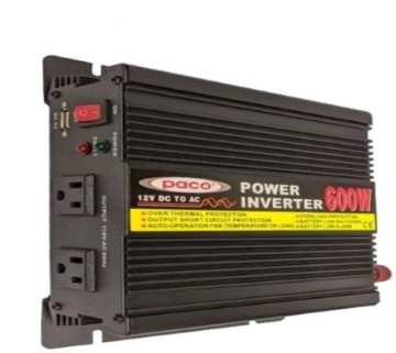 Inversor 600W, 12VDC x 110VAC, OM,155x164x62, 1.7 kg