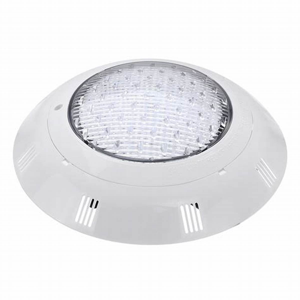 Lámpara LED Piscina, Sobreponer, 36W, 12V, IP68,RGB, estructura inox, 30cms
