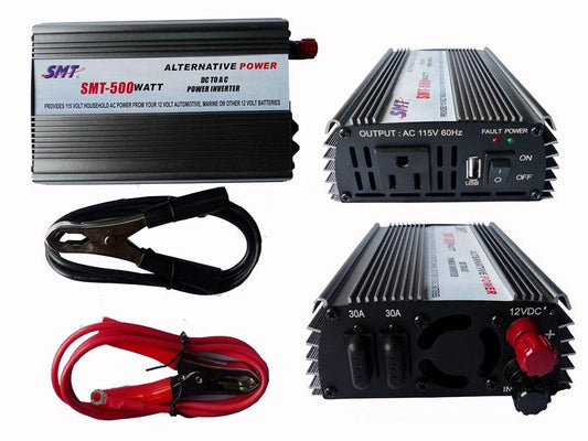 Inversor 500W, 12VDC x 110VAC, OM. Puerto USB